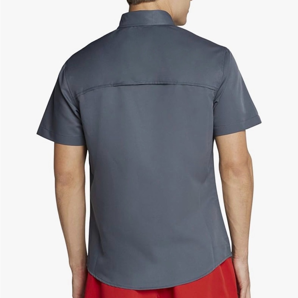 NWOT! Speedo UPF 50+ XL Swim Shirt Hybrid UV Protection Gray Paddle $60 - Picture 2 of 16